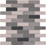 Mosaic tile ceramic light beige gray brick wall bond unglazed non-slip shower tray floor tile - MOS26-0206-R10