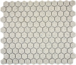 Mosaic tile ceramic cream white mini Hexagaon speckled unglazed non-slip tile backsplash wall - MOS11A-0103-R10