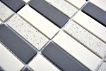 Hand pattern mosaic tile ceramic beige black rods unglazed shower tray floor tile MOS24-0113-R10_m