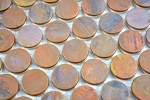Hand-patterned mosaic tile copper copper button brown kitchen MOS49-1506_m