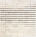 Travertine mosaic tiles terrace wall floor natural stone beige cream strip tile backsplash wall facing kitchen tile bathroom - MOS43-46158