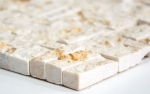 Hand sample mosaic tile marble natural stone parquet Splitface sunny beige 3 D MOS42-x3d63_m