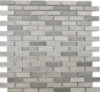 Mosaic marble natural stone gray cement gray anthracite brick brick look carving tile backsplash kitchen - MOS40-B49