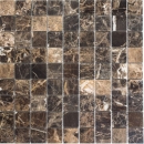 Marble mosaic tile natural stone dark brown mix polished glossy backsplash kitchen - MOS42-1306
