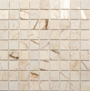 Mosaic tile marble natural stone golden cream polished structure MOS42-32-2807_f