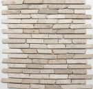 Mosaic marble natural stone light beige brick composite rods splashback wall facing tile backsplash - MOS40-0105