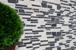 Hand-painted mosaic tile marble natural stone beige black brick mosaic BianconeJava MOS40-0205_m