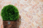 Hand-painted mosaic tile marble natural stone red quarry Ciot Rossoverona MOS44-30-140_m