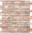 Mosaic tile marble natural stone red brick mosaic Rossoverona MOS40-0220_f