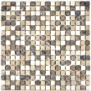 Mosaic tile marble natural stone beige brown Castanao Biancone MOS38-1213_f