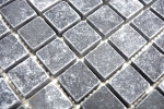 Hand-painted mosaic tile marble natural stone black Nero Antique Marble MOS36-0306-A_m