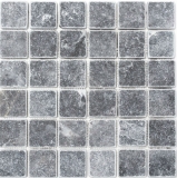 Marble mosaic tile natural stone nero black anthracite dark gray tile backsplash wall tile bathroom - MOS36-0404