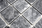 Hand-painted mosaic tile marble natural stone black Nero Antique Marble MOS36-0404_m