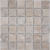 Travertine mosaic tiles terrace wall floor natural stone Medio light beige cream wall facing shower tray shower wall kitchen tile - MOS43-46048