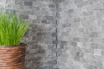 Hand sample mosaic stone wall marble natural stone anthracite gray Brick Splitface gray Marble 3D MOS40-48196_m