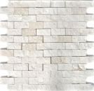 Limestone mosaic natural stone Splitface stone wall white cream Brick Limestone 3D optics tile backsplash wall tile bathroom - MOS29-49248