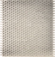 Glass mosaic Sustainable wall covering Tile backsplash Recycling Brick Enamel cream matt MOS140-B23C