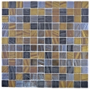 Mosaic tile ECO GLAS black anthracite satin gold bronze oxide MOS360-357_f | 10 mosaic mats
