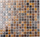 Glass mosaic mosaic tiles gold beige copper brown shower splashback tile backsplash MOS54-1306
