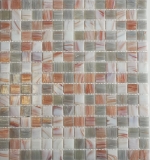 Glass mosaic mosaic tiles beige gray copper wall tiles bathroom tile shower splashback tile mirror MOS54-0104
