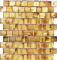 Mosaic tile Glass mosaic Crystal frosted glass brown clear frosted MOS78-CF85