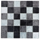 Mosaic rear wall black glass mosaic silver black structure MOS126-1704_f