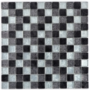 Mosaic tile glass mosaic silver gray black structure metal look MOS126-1783