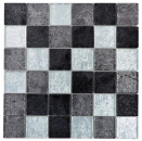 Mosaic tile glass mosaic silver gray black structure metal look MOS126-1784
