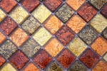Hand-painted mosaic tile Translucent glass mosaic Crystal gold orange structure MOS120-07814_m