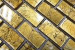 Hand-painted mosaic tile Translucent Brick Glass mosaic Crystal gold structure MOS120-0744_m