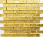 Glass mosaic gold mosaic tile Textured tile backsplash Kitchen shower wall MOS120-0784
