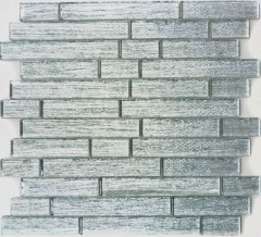 Glass mosaic silver Mosaic tile Tile backsplash Composite glass mosaic rods Chic silver MOS86-8CSV