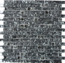 Glass mosaic rods mosaic tiles gray anthracite black MOS87-MV718