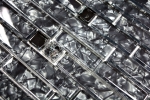 Hand-painted mosaic tile Translucent black composite glass mosaic Crystal stone black MOS87-MV718_m