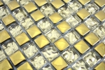 Hand-painted mosaic tile Translucent glass mosaic Crystal EP Gold glass BATH WC Kitchen WALL MOS92-0707_m