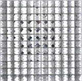 Glass mosaic diamond look mosaic tile silver tile backsplash kitchen MOS130-0208