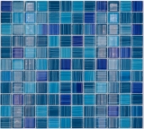 Glass mosaic mosaic tiles line turquoise blue swimming pool mosaic pool mosaic MOS64-0409