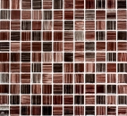 Glass mosaic mosaic tiles line brown tile mirror shower wall MOS64-1309