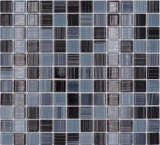 Glass mosaic mosaic tiles line anthracite black swimming pool mosaic pool mosaic MOS64-0302