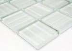 Hand-painted mosaic tile Translucent white Glass mosaic Crystal Hologram Barcode white MOS110-0104_m