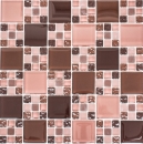 Mosaic tile Translucent bordeaux Combination glass mosaic Crystal bordeaux bordeaux bordeaux bordeaux matt MOS78-1304_f | 10 mosaic mats