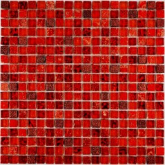 Glass mosaic mosaic tile red resin dark red BATH WC kitchen tile WALL tile backsplash - MOS92-0904