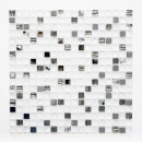 Glass mosaic mosaic tile stainless steel white backsplash kitchen tile bathroom tile - MOS92-0107