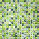 Glass mosaic mosaic tile stainless steel green lime silver glitter splashback wall cladding bathroom - MOS92-0506