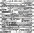 Glass mosaic natural stone rods marble mosaic tile stainless steel gray anthracite silver splashback wall tile WC - MOS87-MV778