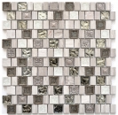 Mosaic stones composite mosaic tile resin ceramic gray white light gray cream beige multiformat glass mosaic tile backsplash - MOS82-2002