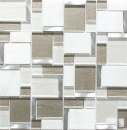 Natural stone glass mosaic mosaic tiles aluminum white anthracite cream beige tile mirror wall bathroom - MOS49-FK01