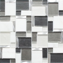 Natural stone glass mosaic mosaic tiles aluminum white anthracite gray mud tile backsplash wall bathroom - MOS49-FK02