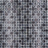 Glass mosaic natural stone mosaic tile black quarry glass marble kitchen splashback - MOS92-1028