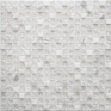 Glass mosaic natural stone mosaic tile white clear quarry glass marble backsplash kitchen backsplash - MOS92-0102
